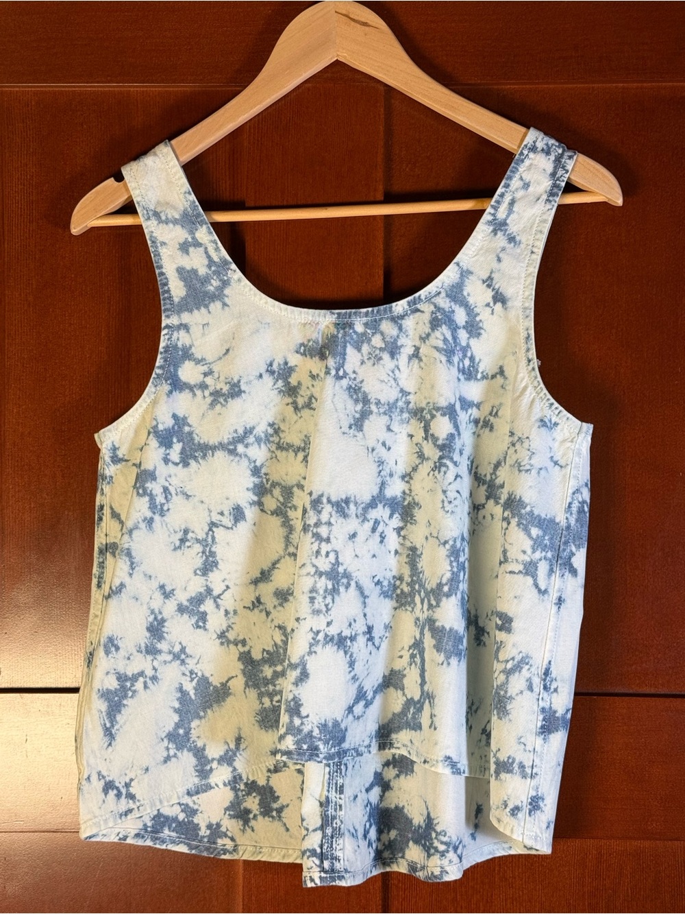 Porter Blue XS Tie Dye Lyocell Cotton Swing Tank Top NWT
